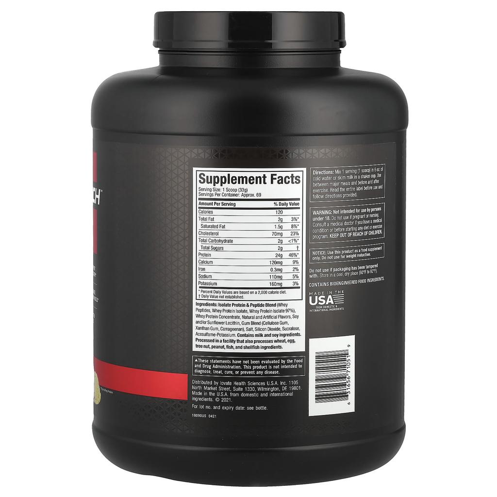 Muscletech Nitro Tech, 100% Whey Gold, French Vanilla Cream, 5 Lbs (2.27 Kg)