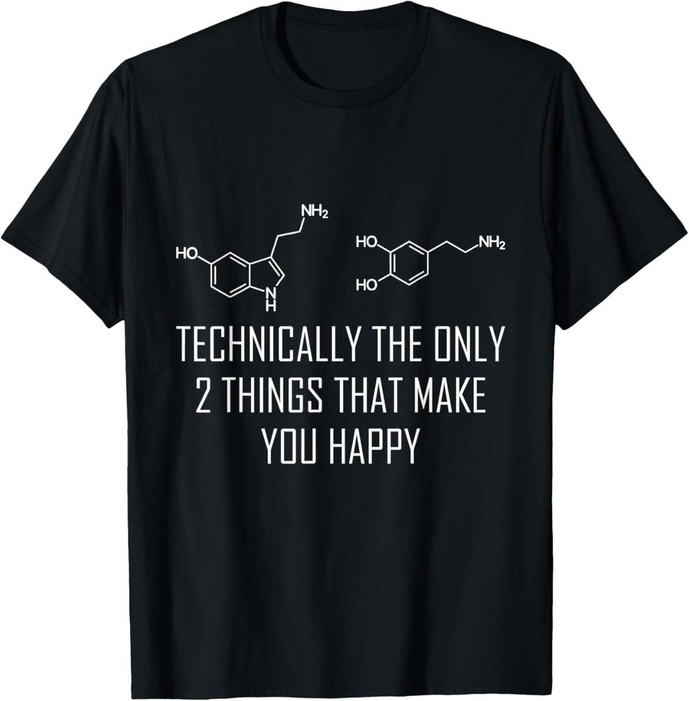 Psychology Serotonin Dopamine Chemical Formula Psychologist Gift Unisex T-Shirt