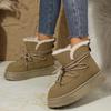 Модные женские ботинки, зимние плюшевые женские ботинки на платформе для женщин, модные теплые женские ботинки на плоской подошве, новые зимние ботинки Botas Mujer 41