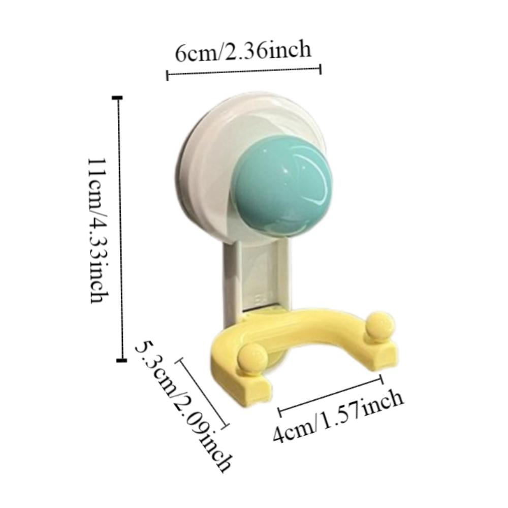 2Pcs Removable Vacuum Double Hooks Traceless Shower Hooks Creative Suction Cup Hooks  Bathroom