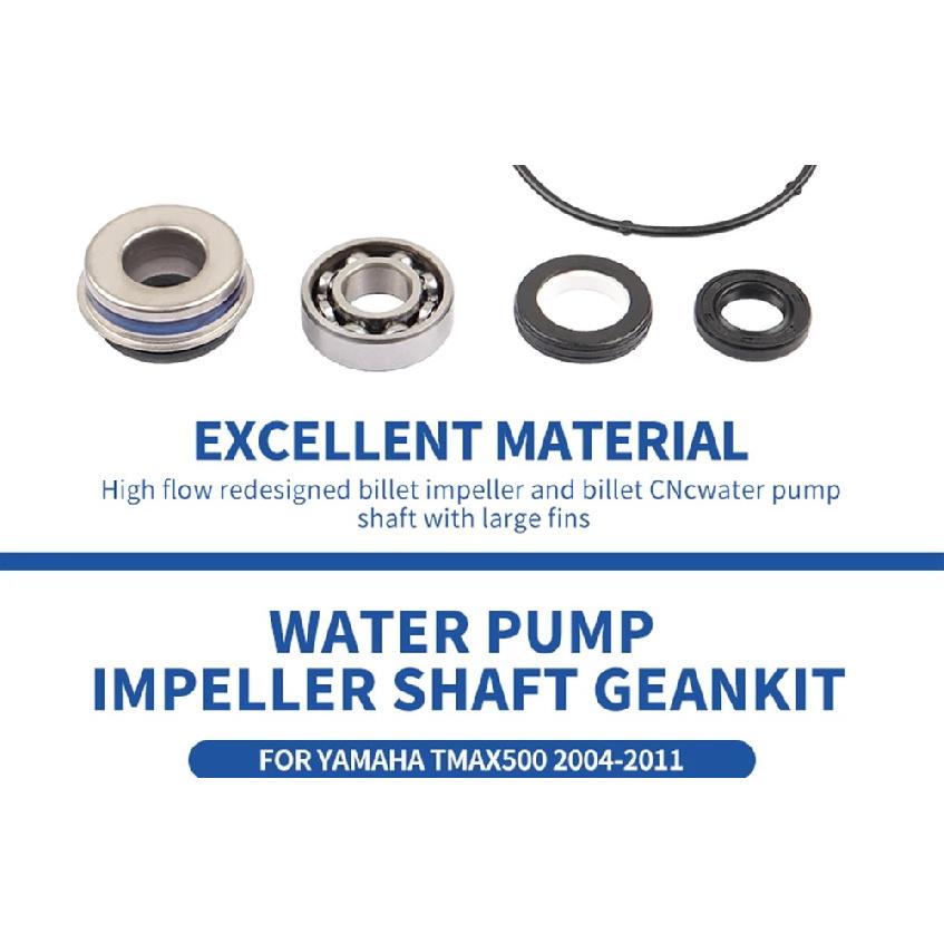 SJ Motorcycle Part Tmax500 XP500 Water Pump Repair Kit For Yamaha Tmax XP 500cc 2003-2011 4T 100110290 5GJ-12450-00 11H-12438-10