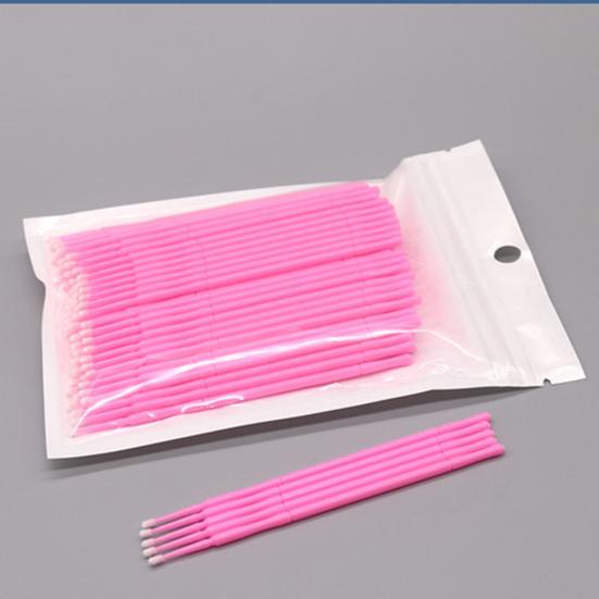 Тампоны 100 шт. Хлопчатобумажные одноразовые чистящие палочки, аппликатор для бровей, губ и ресниц
