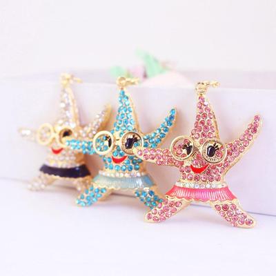 Красочный брелок-шарм в виде морской звезды