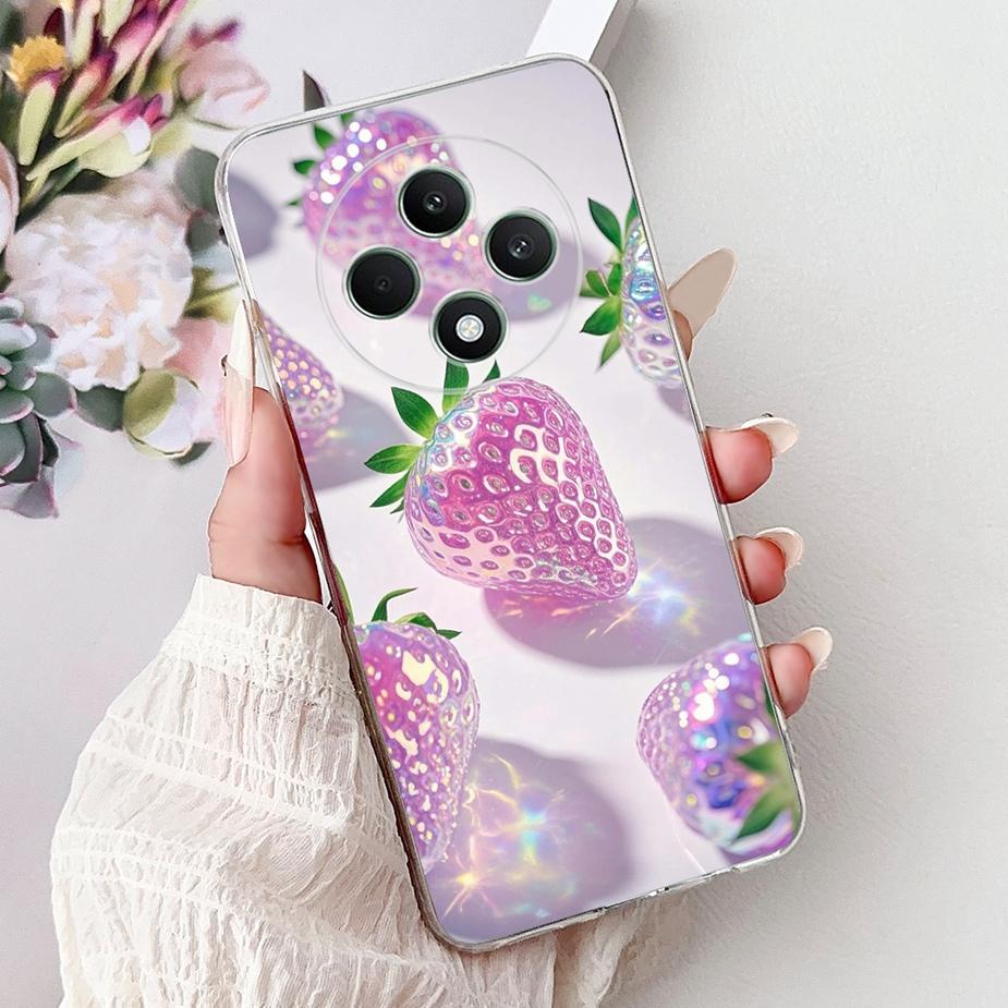 Чехол для Oppo Reno 12F 5G Reno12 FS CPH2637 Цветы Расписная Крышка Мягкий Силиконовый Чехол Для Oppo Reno12 F 4G Reno12F Корпус