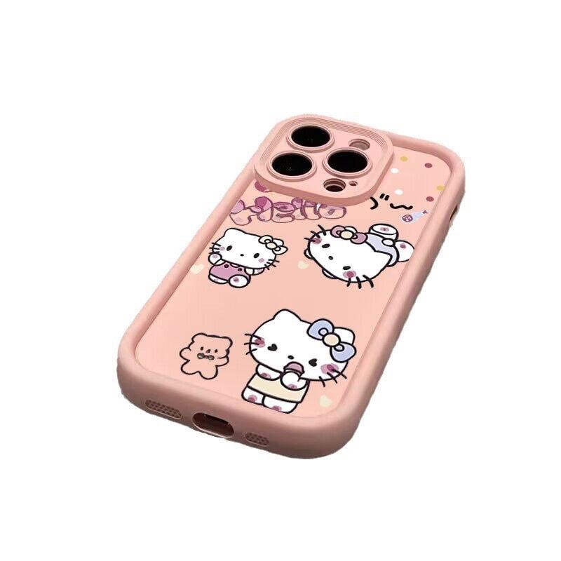 Поющая Hello Kitty подходит для чехла на телефон Apple 15plus 14promax милый iPhone13 противоударный 12 мягкий xr