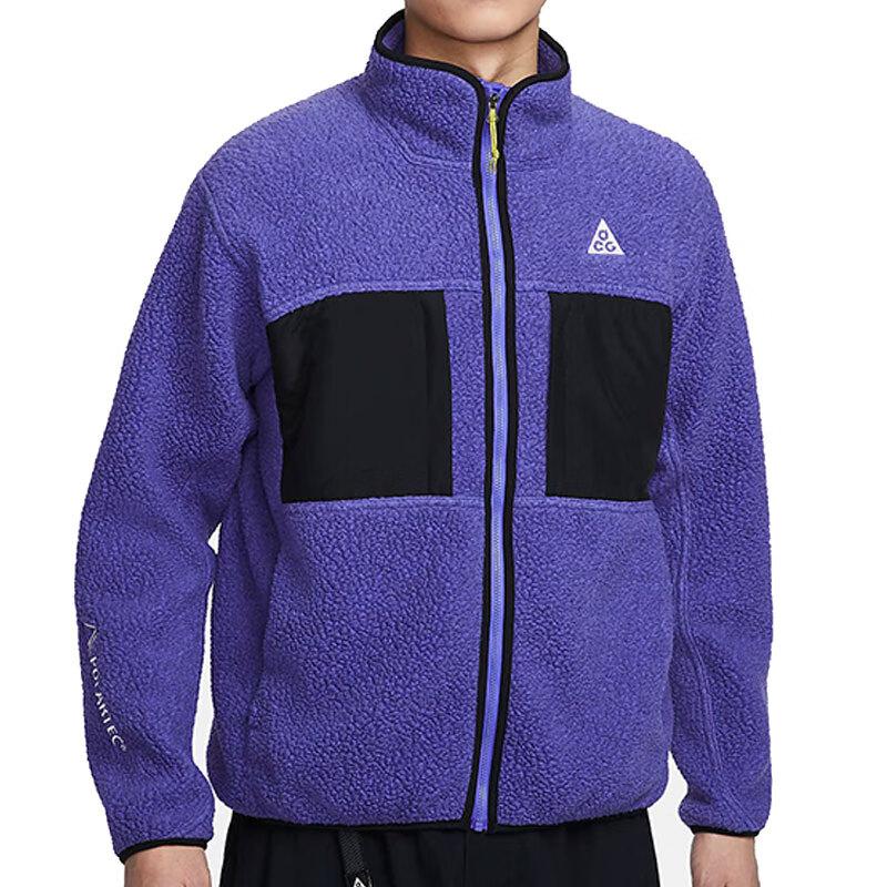 Nike ACG флисовая куртка на молнии с цветными блоками мужская верхняя одежда фиолетовая FN0373-510