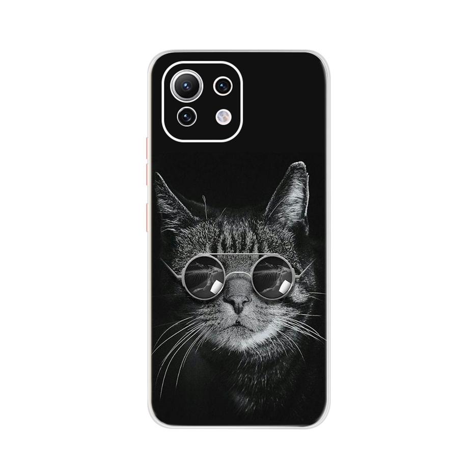 Чехол для Xiaomi Mi 11 Lite Милый мультяшный чехол для телефона Xiaomi Mi 11 Lite 5G Чехлы Mi11 Lite 11Lite Мягкий ТПУ Fundas Capa 6.55''