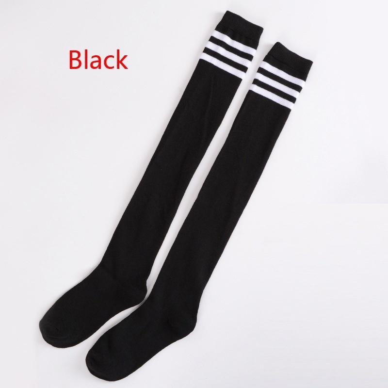 Сексуальные модные хлопковые гольфы в полоску для женщин и девочек, гольфы до бедра, длинные носки