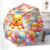Disney Winnie-the-Pooh,Rainbow,Clouds Manual Opening and Closing Umbrella - 8-Rib Reinforced Folding Design, Lightweight and Portable, Suita