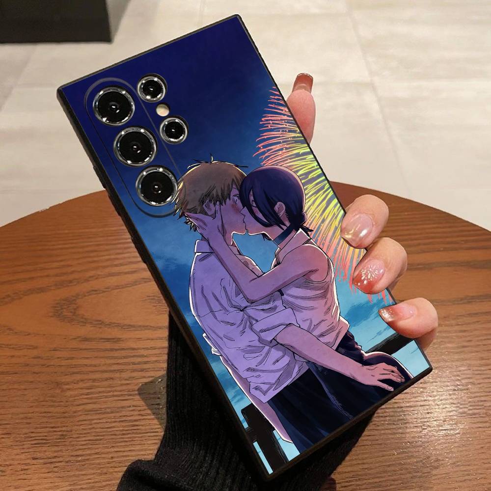 Чехол для телефона C-Chainsaw Man Reze Arc для Samsung S25,S24,S21,S22,S23,S30,Ultra,S20,Plus,Fe,Lite,5G Черный