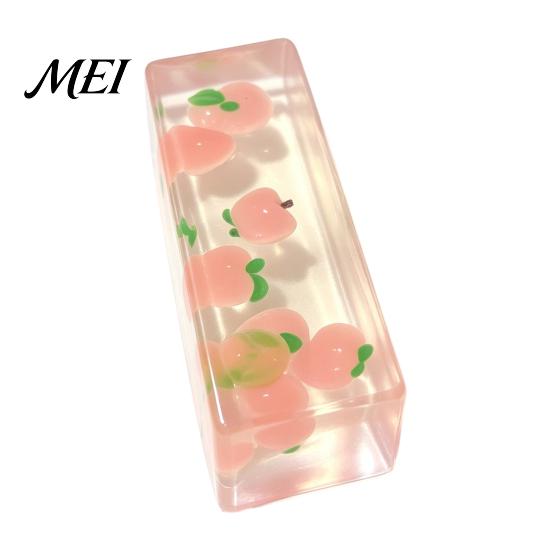 Non Rebound Squeeze Toys Clear Bar Toy with Fake Fruit Inside, Stress Relief Shapeable Soft TPR Fidget Gadgets Stick Sensory Toy, Transparent
