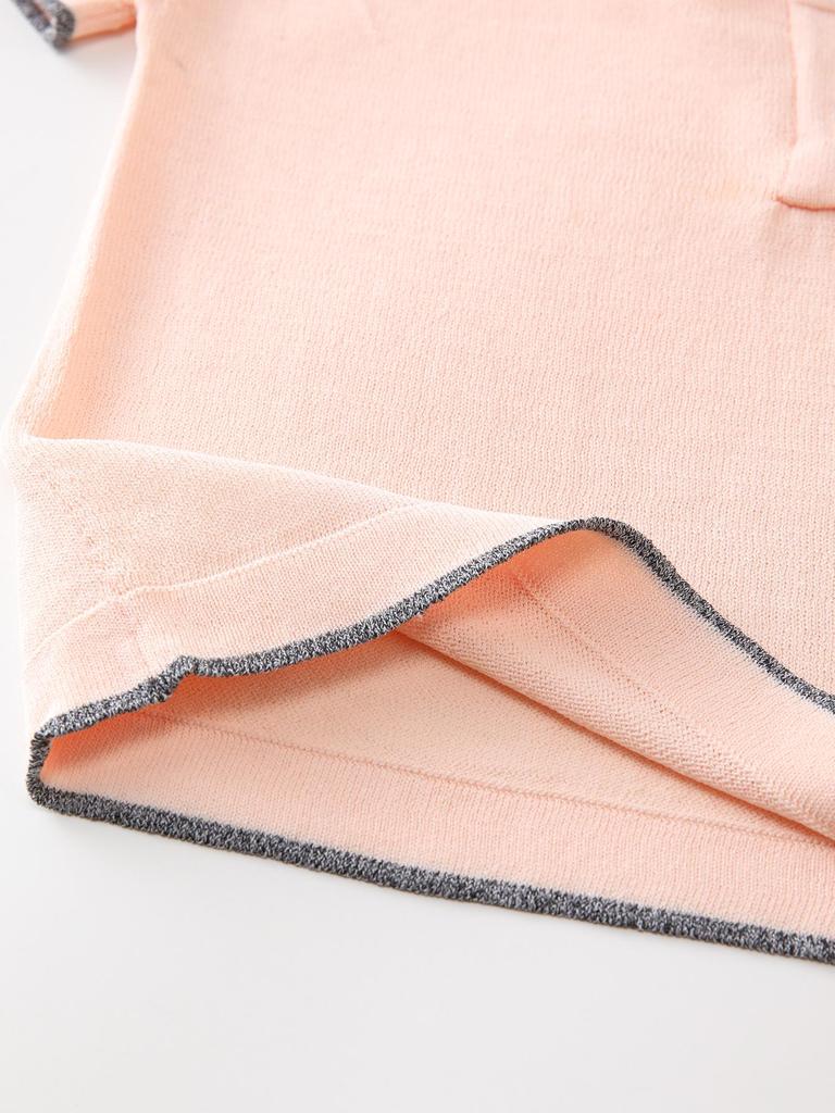 Поло с коротким рукавом для мальчика из вязаного ледяного шелка - Дышащая летняя детская одежда