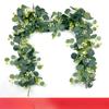 Искусственные листья эвкалипта, полные звездной лозы, искусственное зеленое растение, украшение для вечеринки в виде лозы