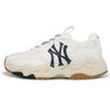 New MLB Big Ball Chunky Cushioning Anti Slip And Wear Resistant Low Top Chunky Sneakers Unisex Ecru 32SHC3111-50W