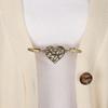 Trendy Winter Heart Pattern Retro Sweater Blouse Pin Cardigan Clip Shawl Brooch Duck Clip Clasps
