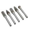 5Pcs Set Rotary Burrs Set 6x10mm Tungsten Carbide Bits for Polishing Grinding Engraving DrillingACDFG