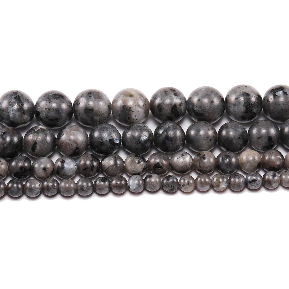 1 нить/лот 4, 6, 8, 10, 12 мм, натуральный камень лабрадорит, черный спектролит, круглые свободные бусины-разделители для изготовления ювелирных изделий, браслет «сделай сам»