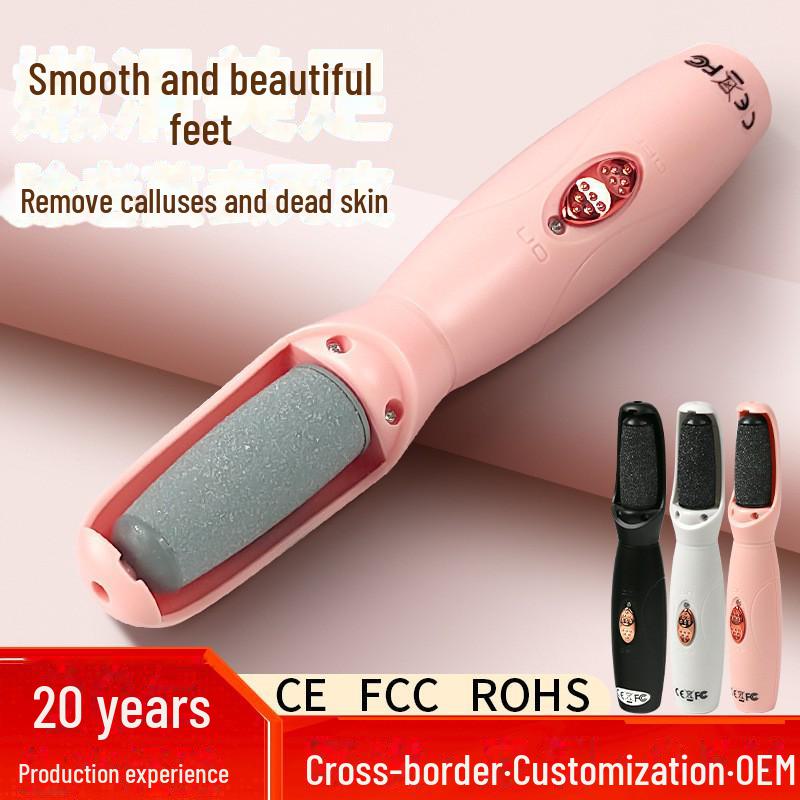 Электрическая шлифовальная машинка для ног с подсветкой для удаления омертвевшей кожи и мозолей; Инструмент для педикюра с камнем.