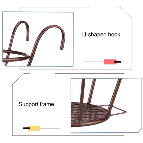 Полка для растений, простая установка, многофункциональный железный забор, балкон, подвесная корзина для цветов, украшение дома