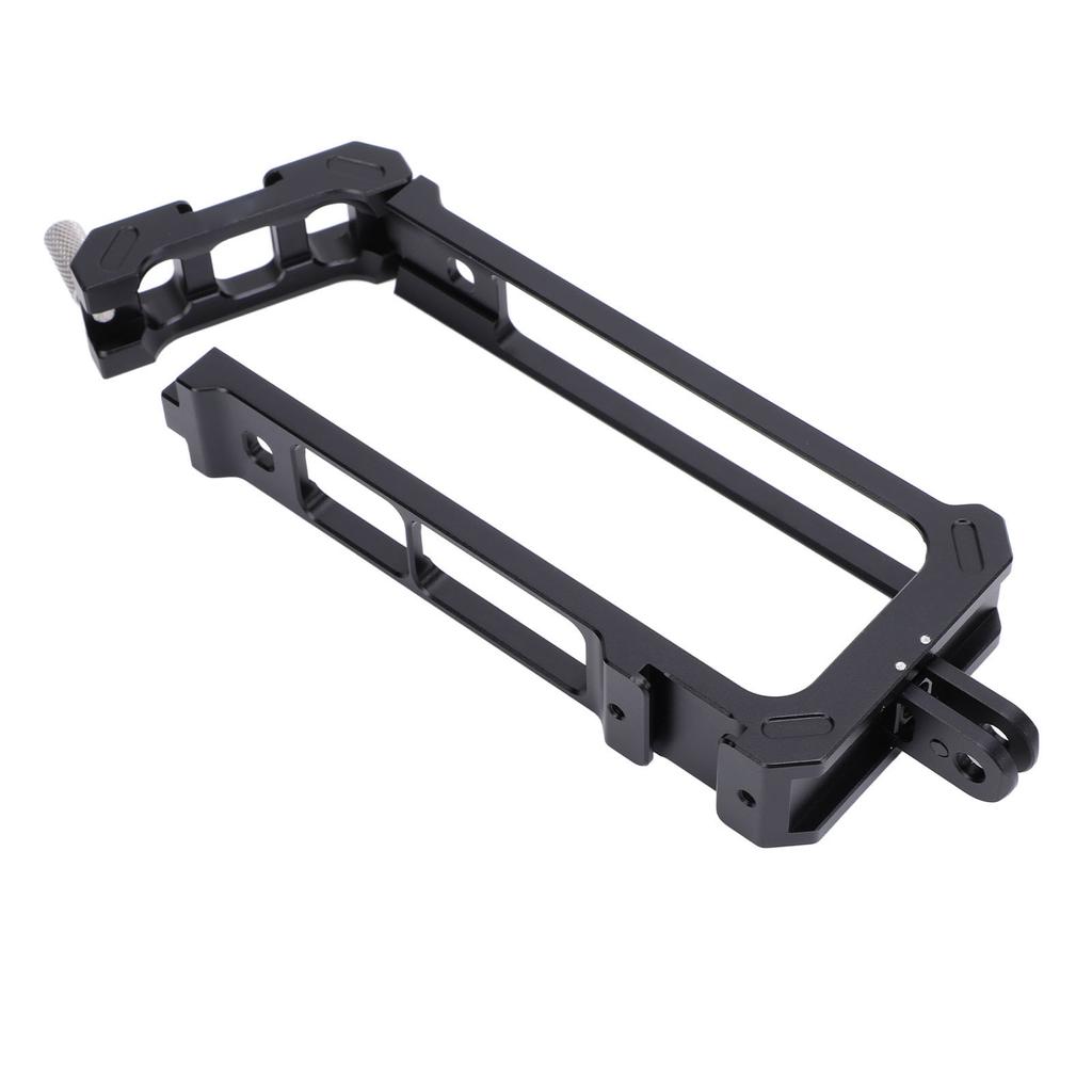 Action Camera Frame with 14 Inch Screw Port Cold Shoe Port Aluminum Alloy Action Camera Cage for
