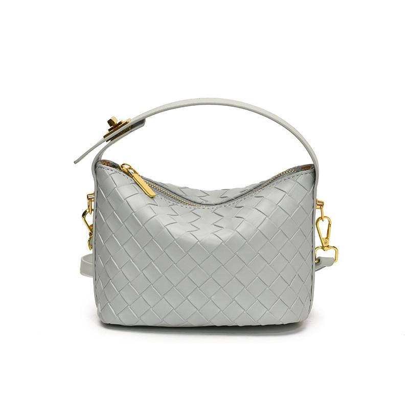 Текстурная плетеная сумка через плечо из искусственной кожи, однотонная женская модная сумка