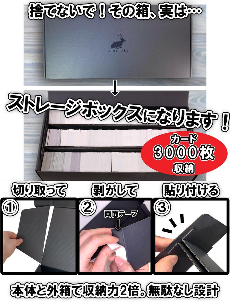 Areshika TCG Fortress Leather Deck Case with Magnetic Storage - Use the Outer Box for Storage (Black)