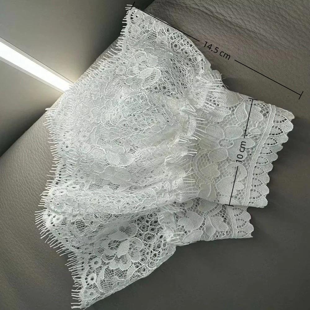 1 Pair Lace Ruffles Fake Cuffs Multi Layer Pleated Flare False Gloves Floral Pattern White Black Elbow Sleeve Cuff