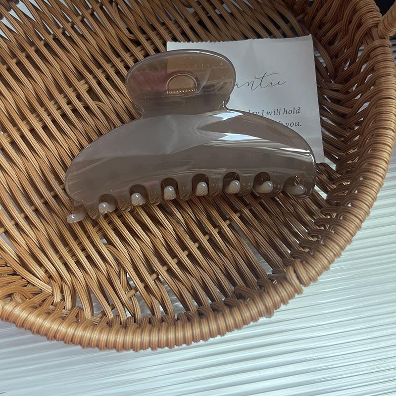 Элегантная ретро заколка для волос-арка 10 см, простая темпераментная акриловая заколка-акула для женских аксессуаров для волос