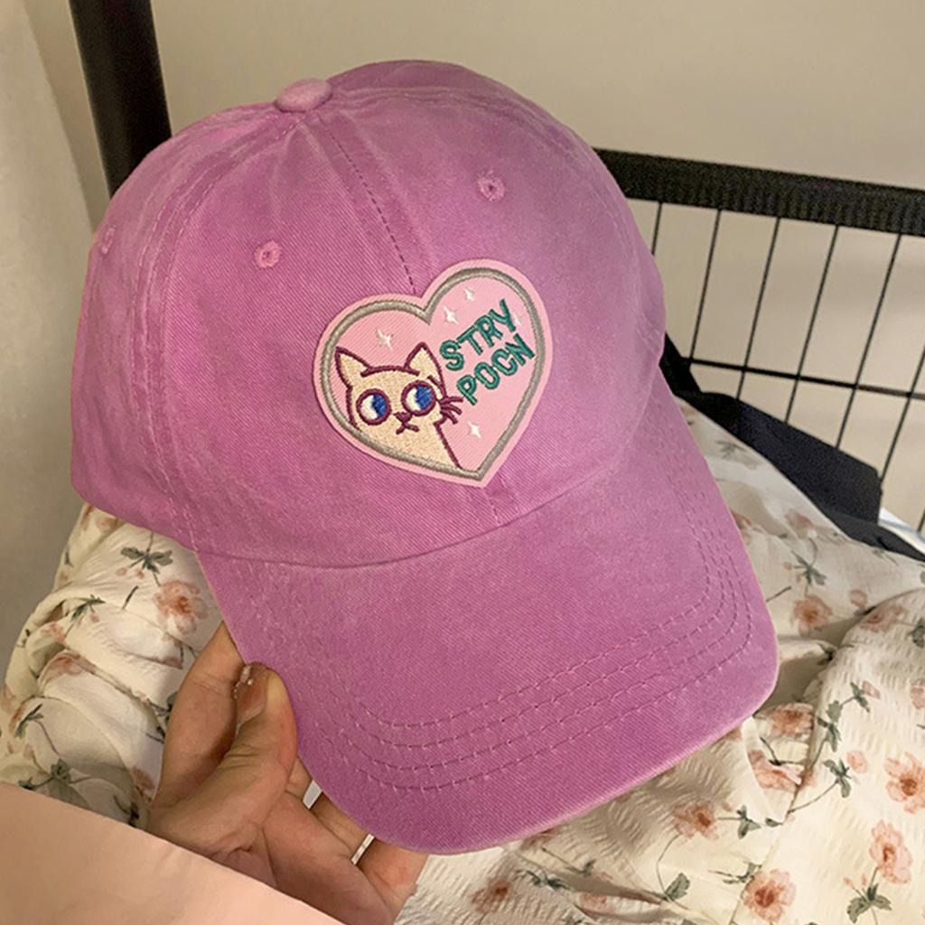 Female Pink Love Baseball Cap Breathable Design Outdoor Sports Cap for Walking Outing Golfing
