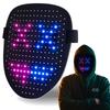 Светодиодная маска для лица Fun USB Cosplay, переключаемая, идеально подходит для школы, унисекс, V-Dank, с датчиком жестов, игрушка, светящаяся, перезаряжаемая, аксессуар,