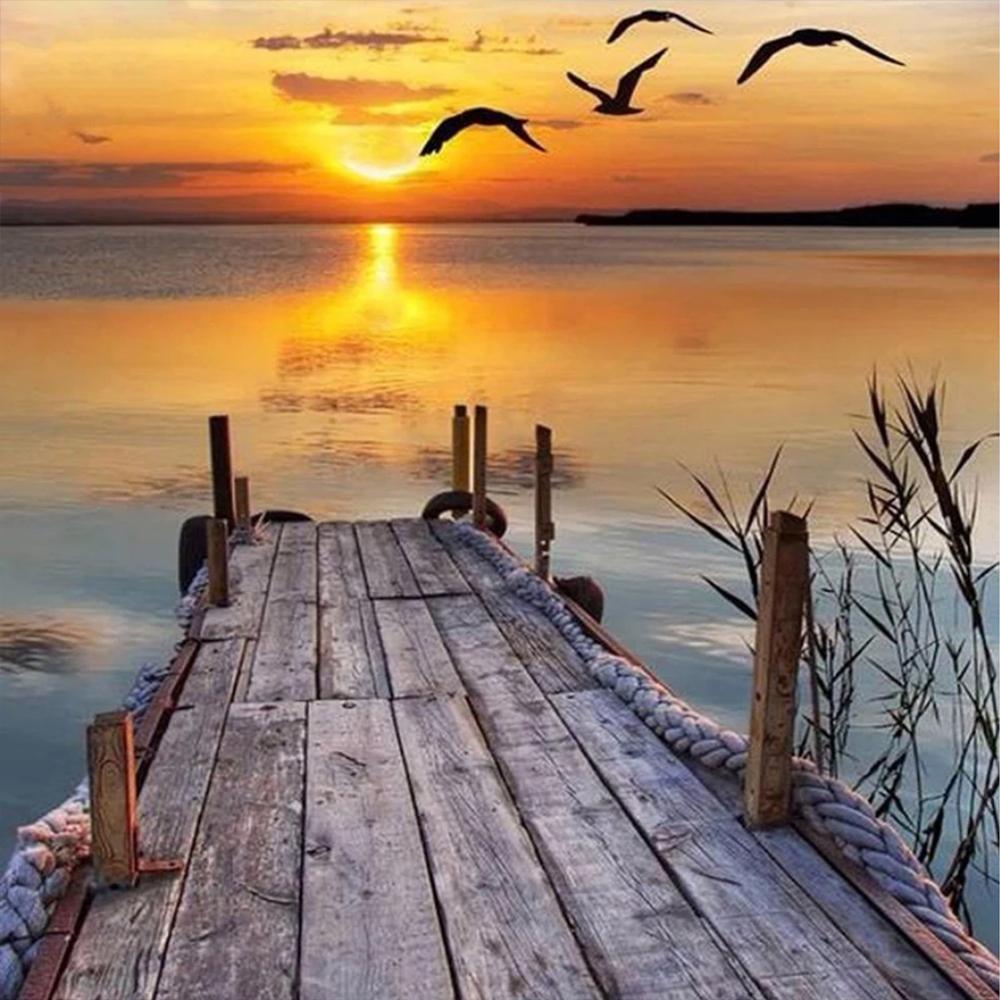 5D Diy алмазная живопись животное Сова Алмазная вышивка пейзаж закат мозаика вышивка крестиком украшение дома Рождественский подарок