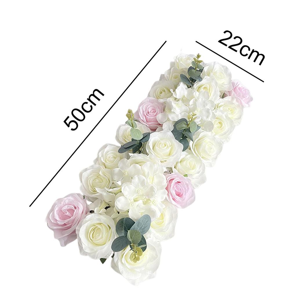 2Pcs Wedding Arch Flower Swag Handmade Green Leaves Silk for Arbor Party