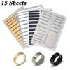 15 листов силиконового регулятора размера кольца, толщина 0,7 мм, защитные кольца, свободные кольца, украшения