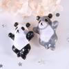 Blucome Cute Enamel Bamboo Panda Animal Brooch for Kids Rhinestone New Fashion Shirt Dress Backpack Jewelry Pins