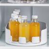 Вращающаяся полка для хранения в холодильнике, кухонная полка для хранения напитков и приправ, органайзер-подставка для ванной комнаты, шкафчика, холодильника, туалетного столика