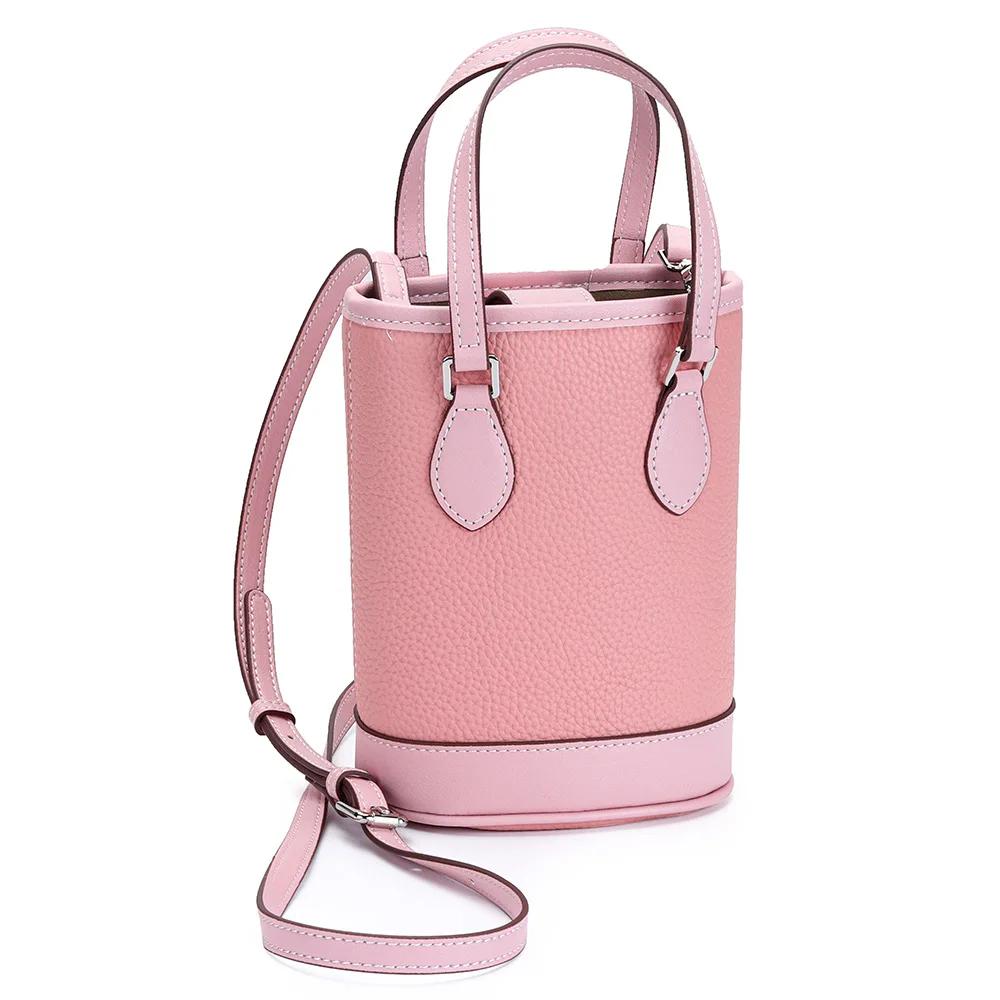 Luxury Women Cross Body Bags Trendy Genuine Cow Leather Lunch Bag Bucket Bag Food Basket Amazon Picnic Handbag Soft Top-handle