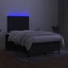 Maison Exclusive - Sommier à lattes de lit matelas et LED noir 120x190 cm tissu