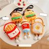 Doll Cartoon Hamburger Bag Fluffy Shoulder Bag Casual Plush French Fries Handbag  Children