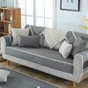 Non-slip Sofa Cushion Fabric Seat Cushion Suitable for All Seasons Solid Color Burlap Modern Simple Sofa Towel Cover