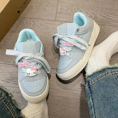 Ins ветер взрыв изменение Guochao нишевые оригинальные хлебные туфли женские 2025 новые весенние туфли на платформе белые туфли