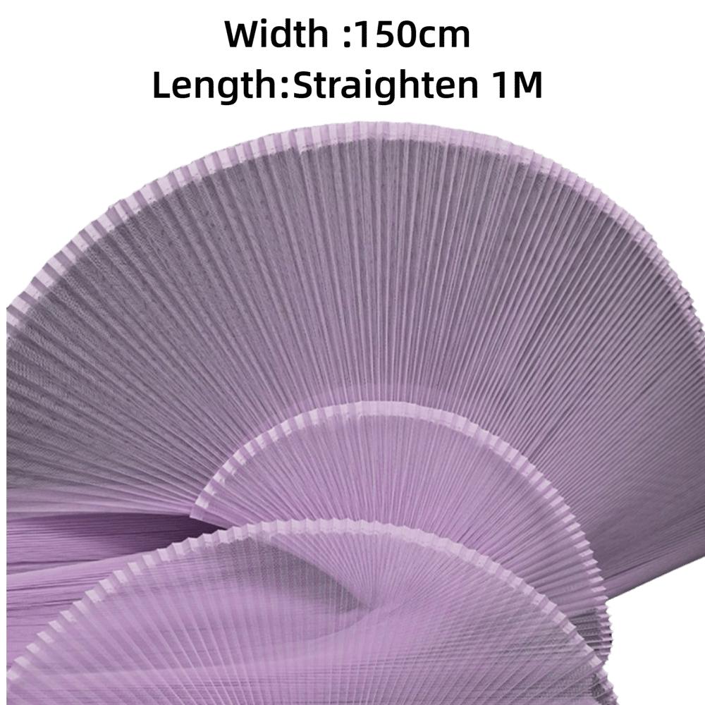 1 ярд/150см Однотонная ткань-гармошка Ткань-плиссе Сетка средней жесткости для DIY Ручная работа Дизайнерский материал Ткани для одежды