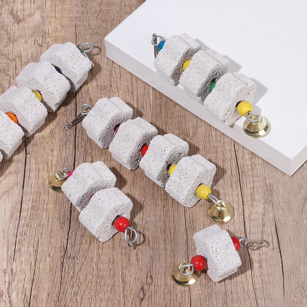 Home Tearing Pet Supplies Chewing Mineral Parrot Grinding Stone Bird Chew Toy Hanging Block