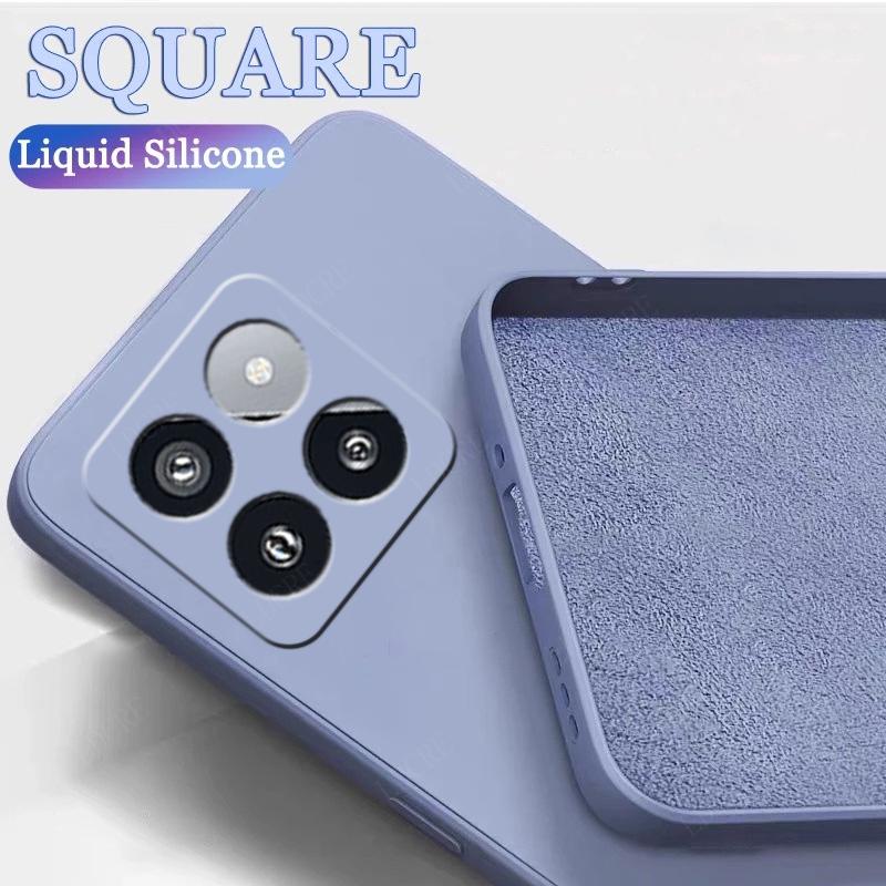 Для чехла Xiaomi 14T Pro Чехол Mi 14T Pro Capas Оригинальный жидкий силиконовый противоударный мягкий чехол TPU для Mi 13 T 13T 14T Pro Fundas