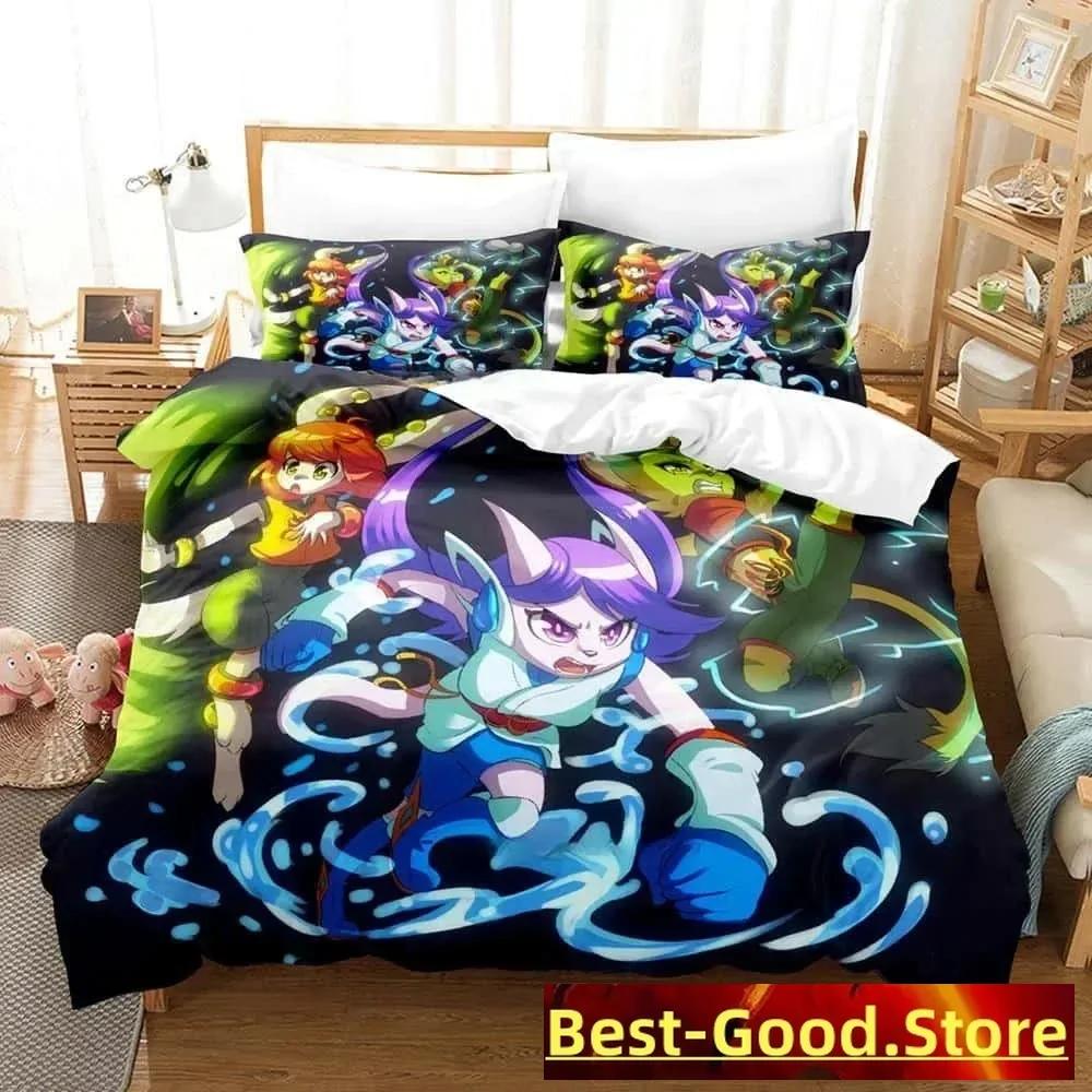 3D Мультяшная Игра Freedom Planet Комплект Постельного Белья Печатный Комплект С Наволочкой Покрывало На Подушку Мягкое Размер Queen King Постельное Белье Дом