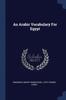 The An Arabic Vocabulary For Egypt Book