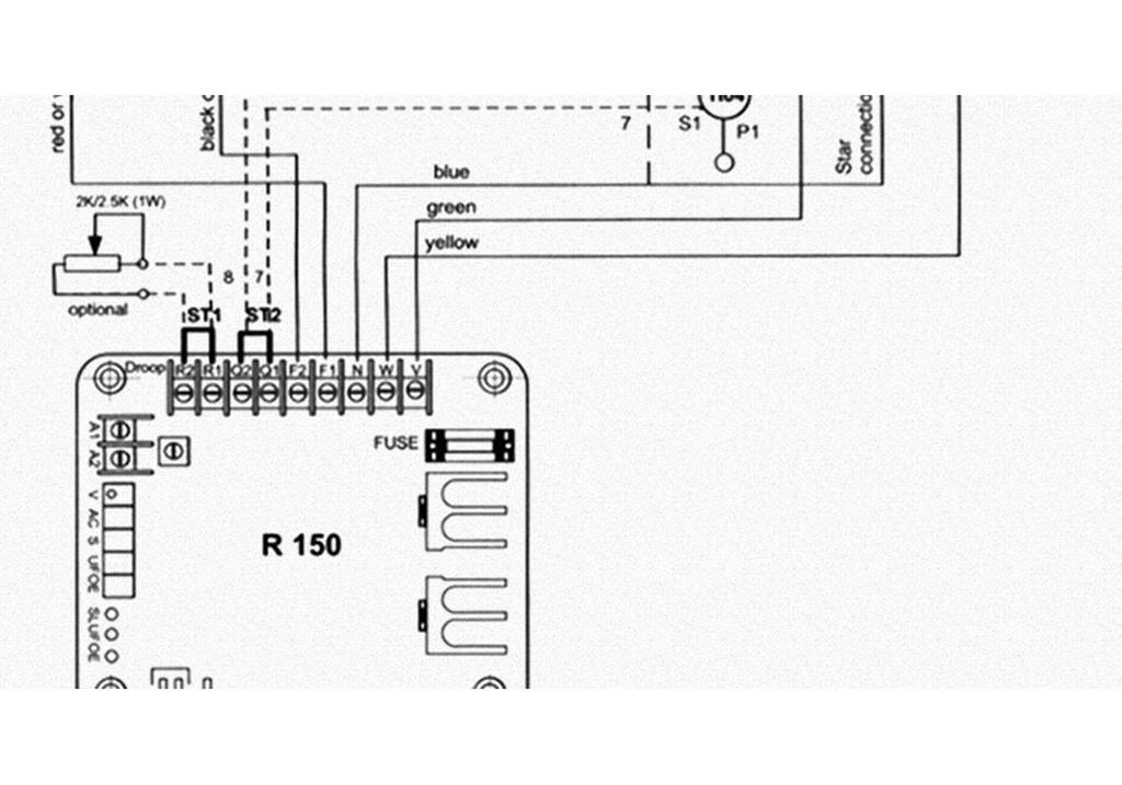 R150 AVR Brushless Diesel Generator Voltage Regulator Board