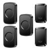 Wireless Self-Powered Doorbell, 2 Transmitters & 3 Receivers, Long-Range Remote Chime with Ring Button.