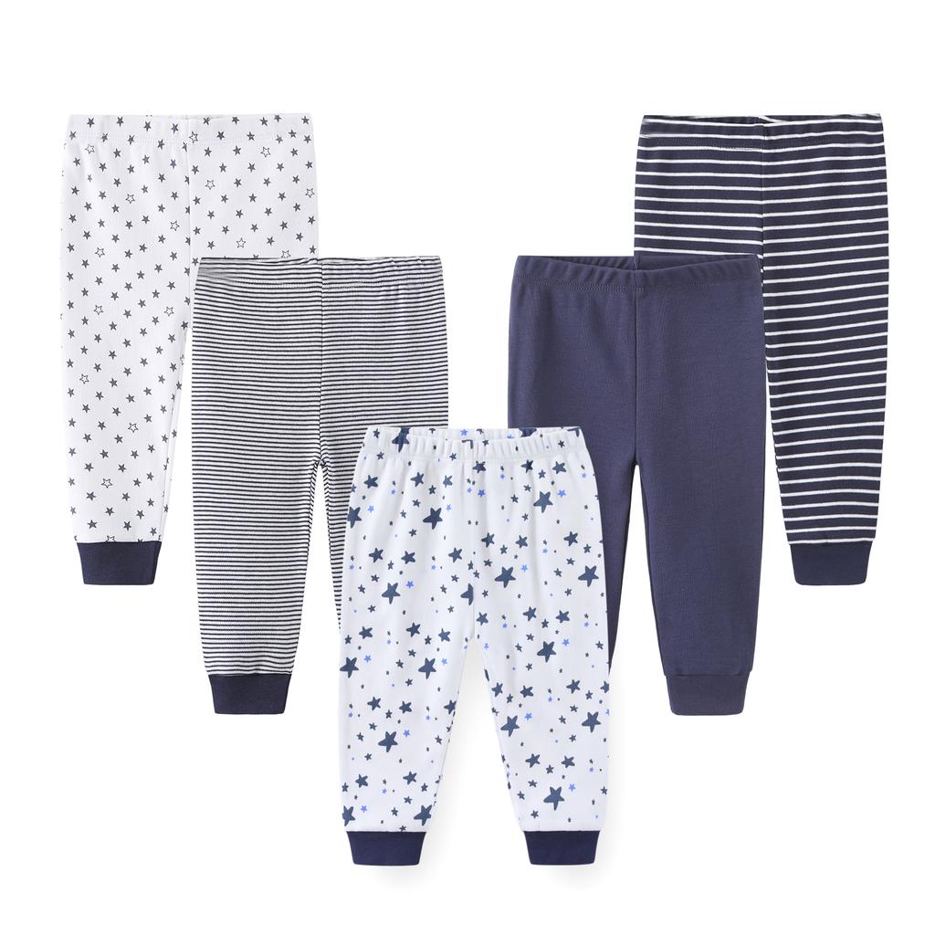 5 комплектов штанов для новорожденных девочек, хлопковые штаны для мальчиков, летние леггинсы