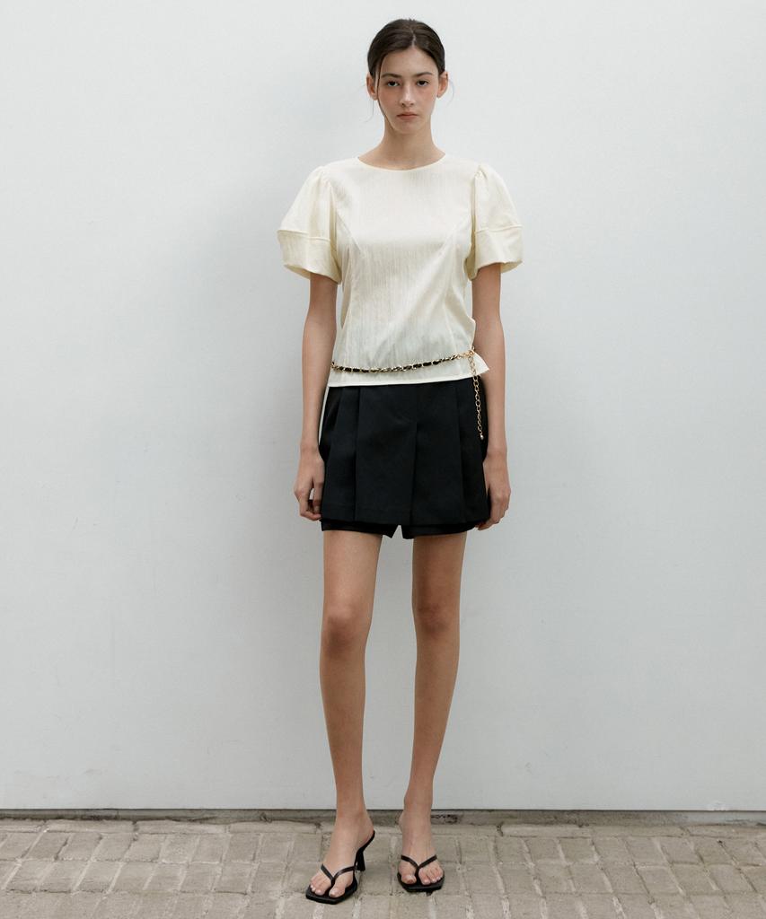 OCTETTE Wringkle Volume Blouse_2Color