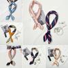 Gifts Elegant Small Vintage Square Scarf Hair Tie Band Head Neck Silk Feel Satin